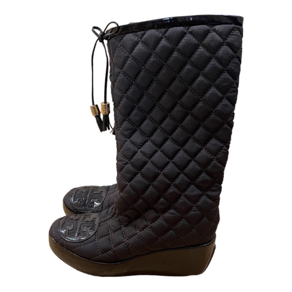 Tory Burch Gigi Nylon Quilted Wedge Boot